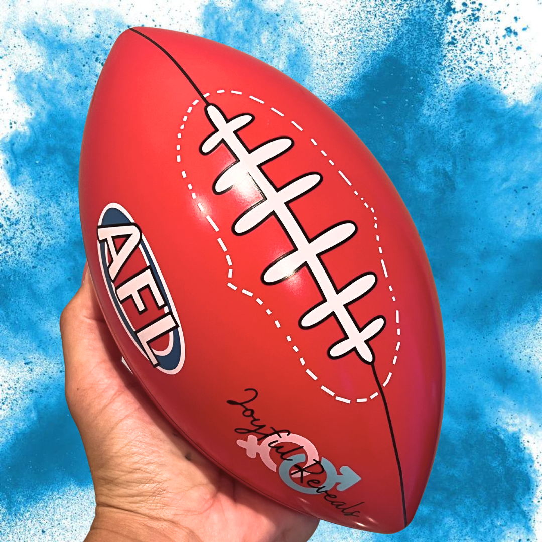 Gender Reveal AFL Ball β Interactive Blue, Pink, or Both Powder Explosion for Baby Reveal β Kick, Smash, or Throw for Unforgettable Gender Announcement