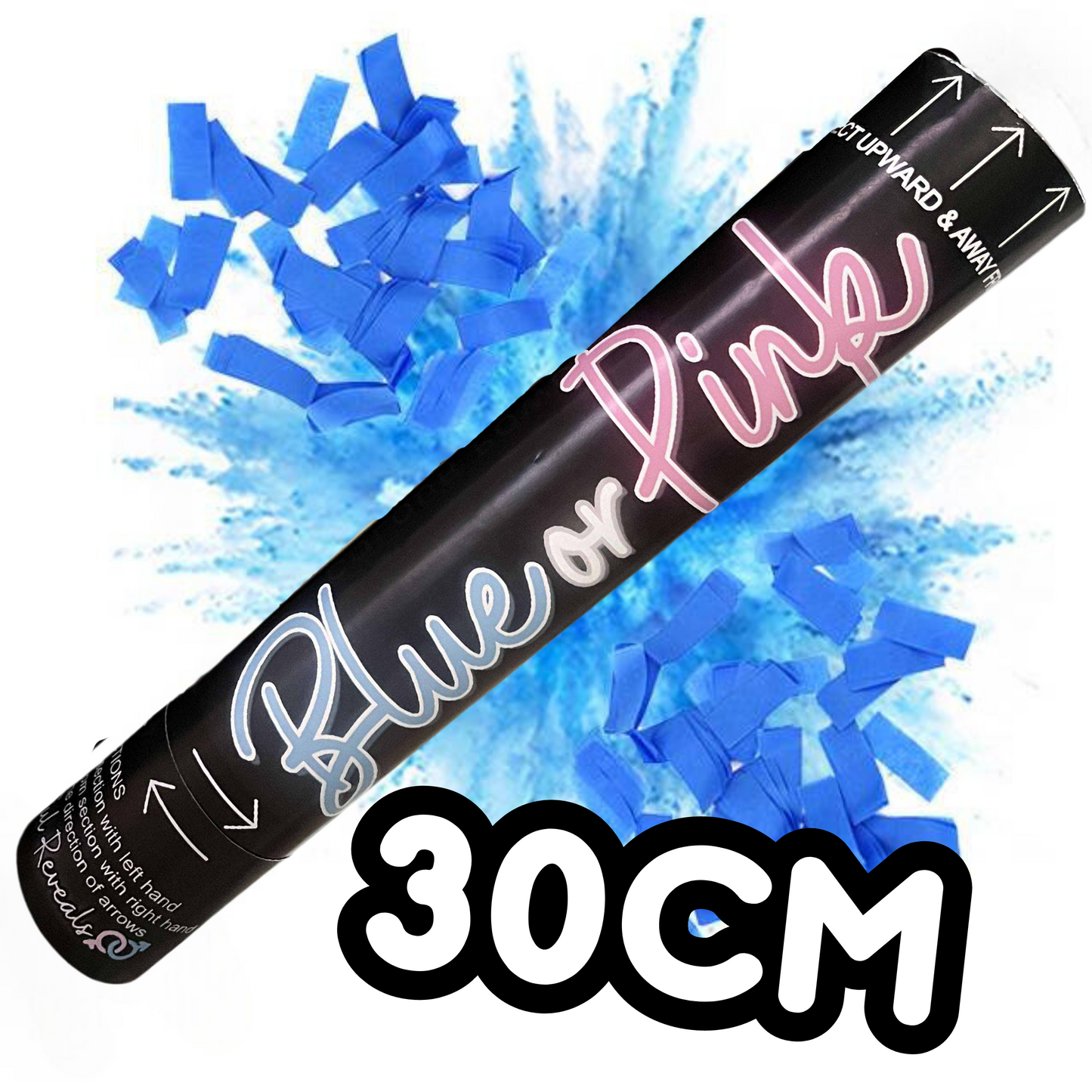 gender reveal idea cannon powder smoke confetti party popper its a boy its a girl sydney australia he or she