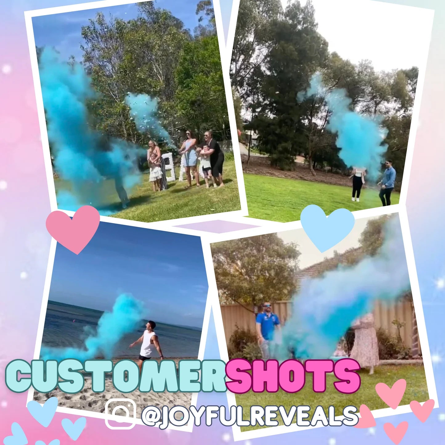 Kick & Pop Gender Reveal Bundle β NRL Footy Rugby Ball + XL 60cm Smoke & Confetti Cannon