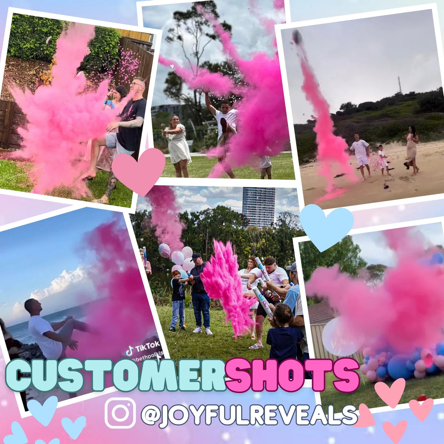 Kick & Pop Gender Reveal Bundle β NRL Footy Rugby Ball + XL 60cm Smoke & Confetti Cannon