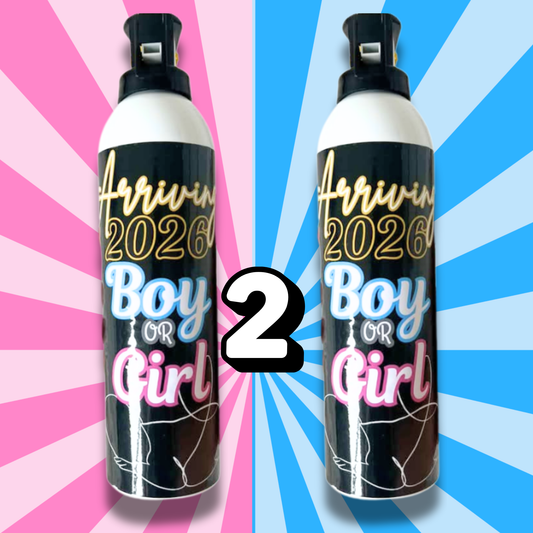 2 Pack – Gender Reveal Fire Extinguisher Jet Blaster (300g) | Explosive Pink & Blue Powder for Boy or Girl Announcement | Fun Gender Reveal Ideas