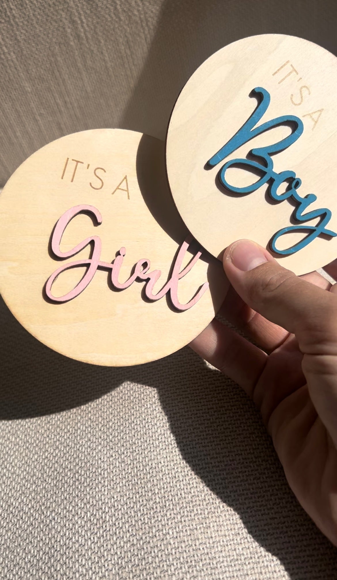 Gender Reveal Plaque Its a Girl Sign Its a Boy Sign decoration wooden baby shower decor