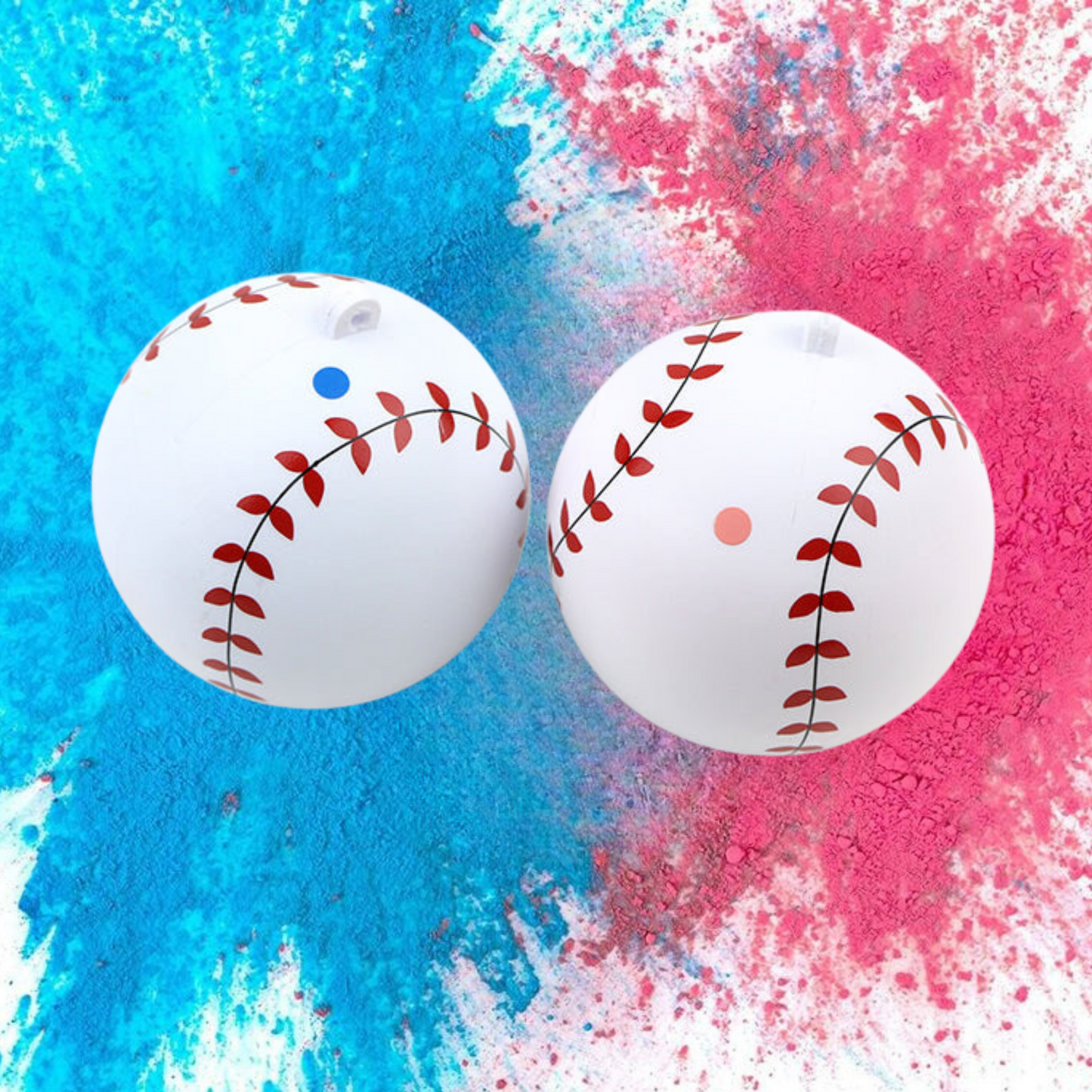 Baseball Gender Reveal Ball โ Explosive Smoke/Powder Cricket Ball โ Pink or Blue โ Exciting Baby Gender Reveal