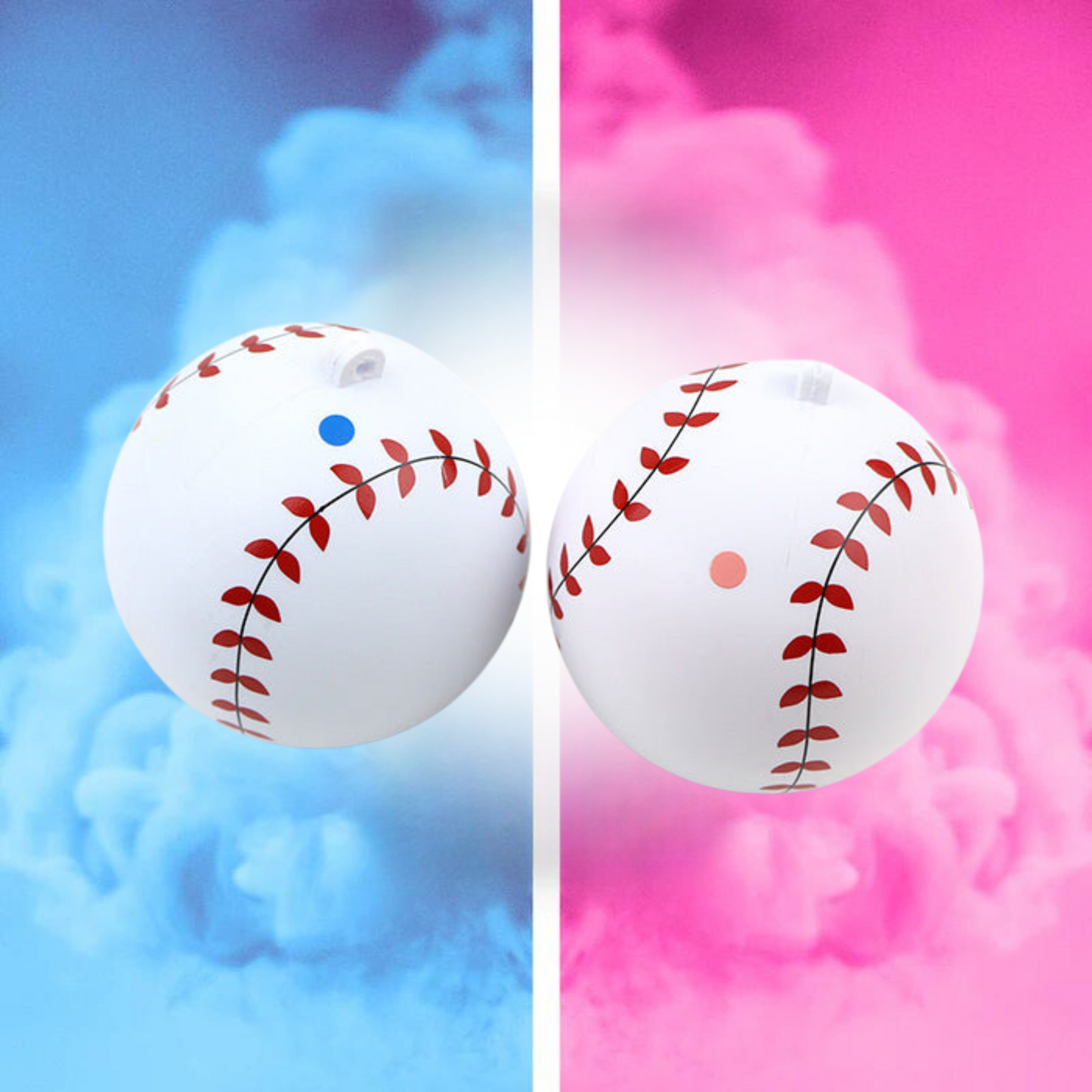 Baseball Gender Reveal Ball โ Explosive Smoke/Powder Cricket Ball โ Pink or Blue โ Exciting Baby Gender Reveal