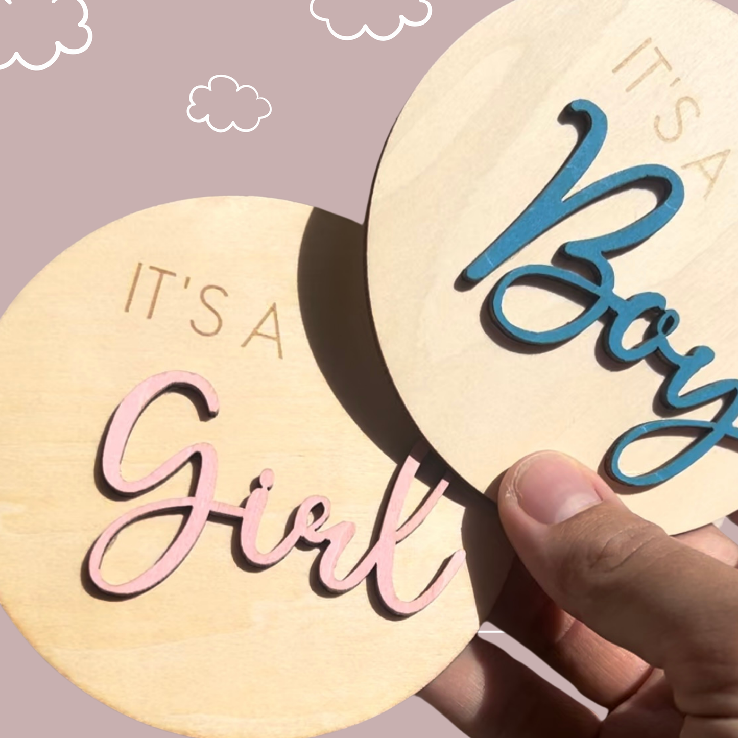 Gender Reveal Plaque Its a Girl Sign Its a Boy Sign decoration wooden baby shower decor