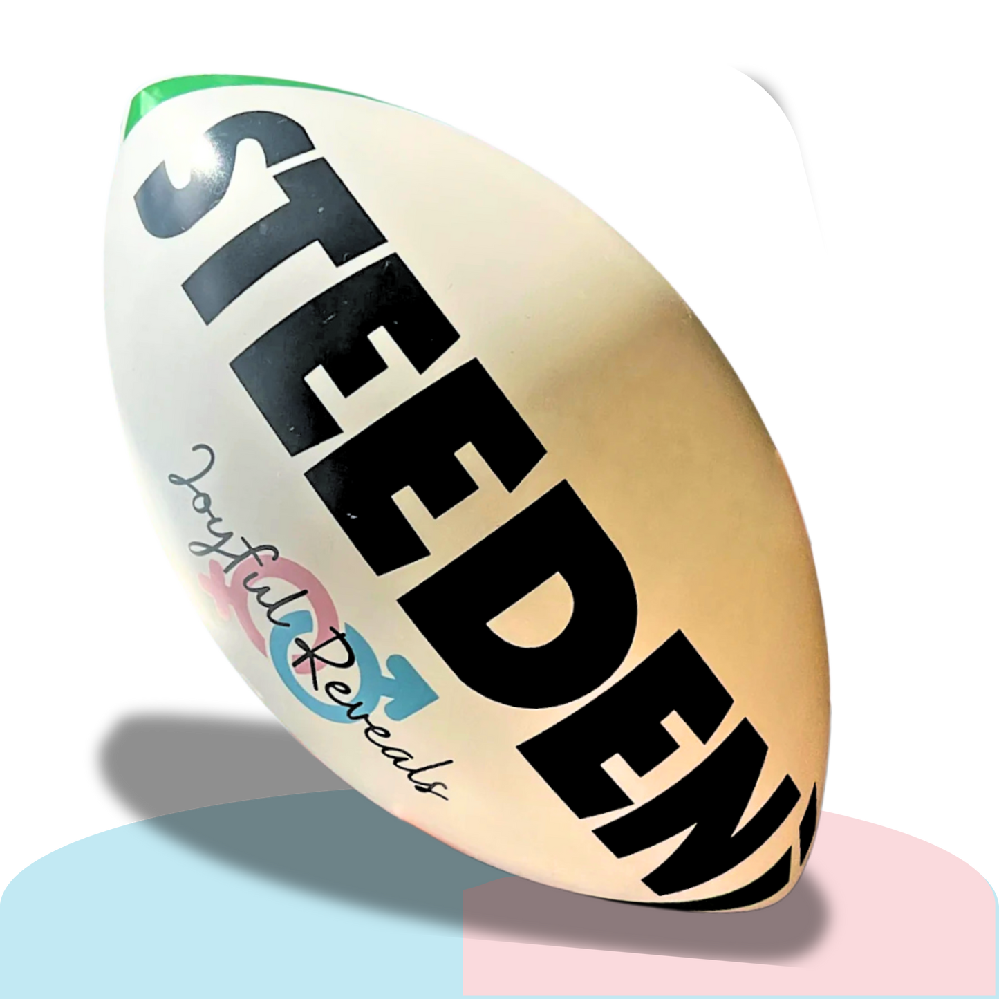 NRL Gender Reveal Rugby Ball โ Interactive Blue, Pink, or Both Powder Explosion for Baby Reveal โ Kick, Smash, or Throw for Unforgettable Gender Announcement