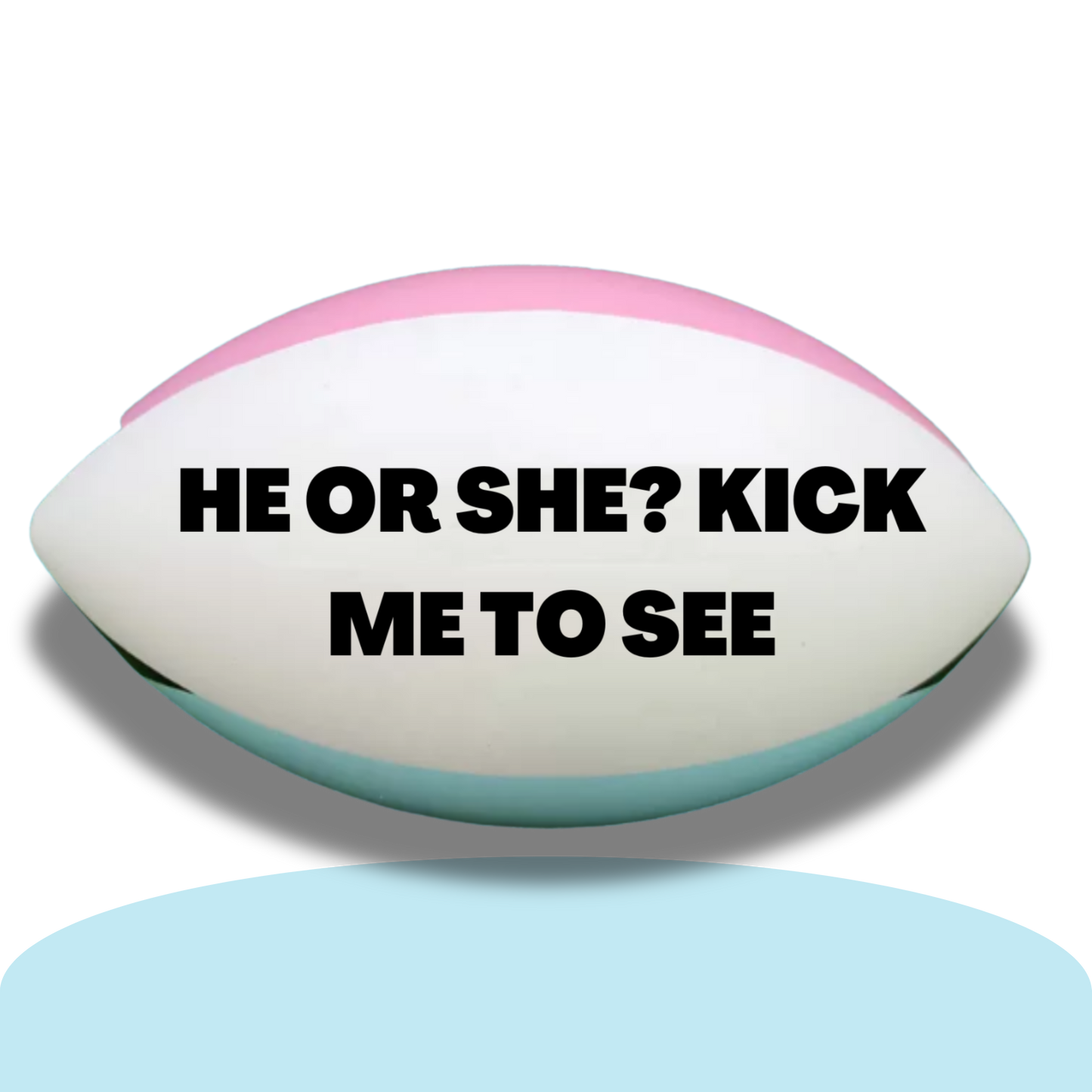 Gender Reveal Blue Rugby Ball Footy NRL Football NFL AFL League Explosive holi powder smoke It's a boy