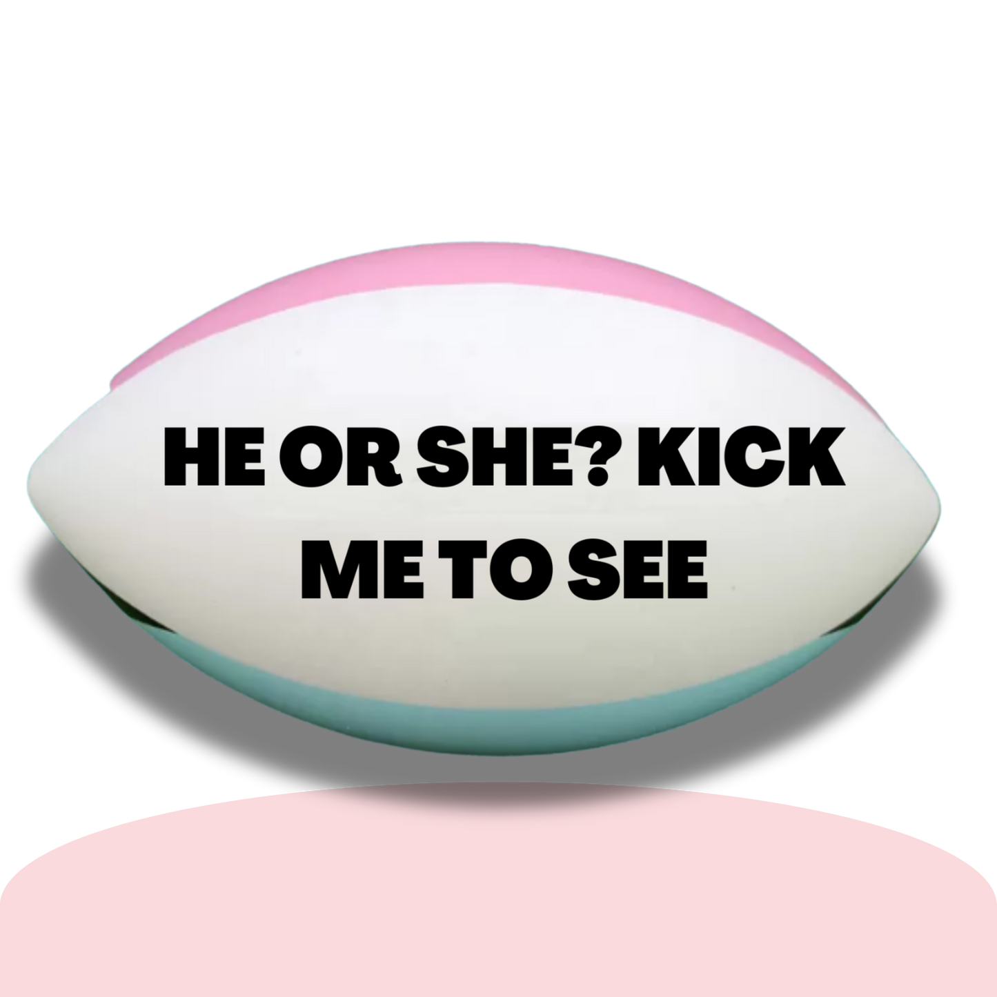 Gender Reveal Pink Rugby Ball Footy NRL Football NFL AFL League Explosive holi powder smoke It's a girl