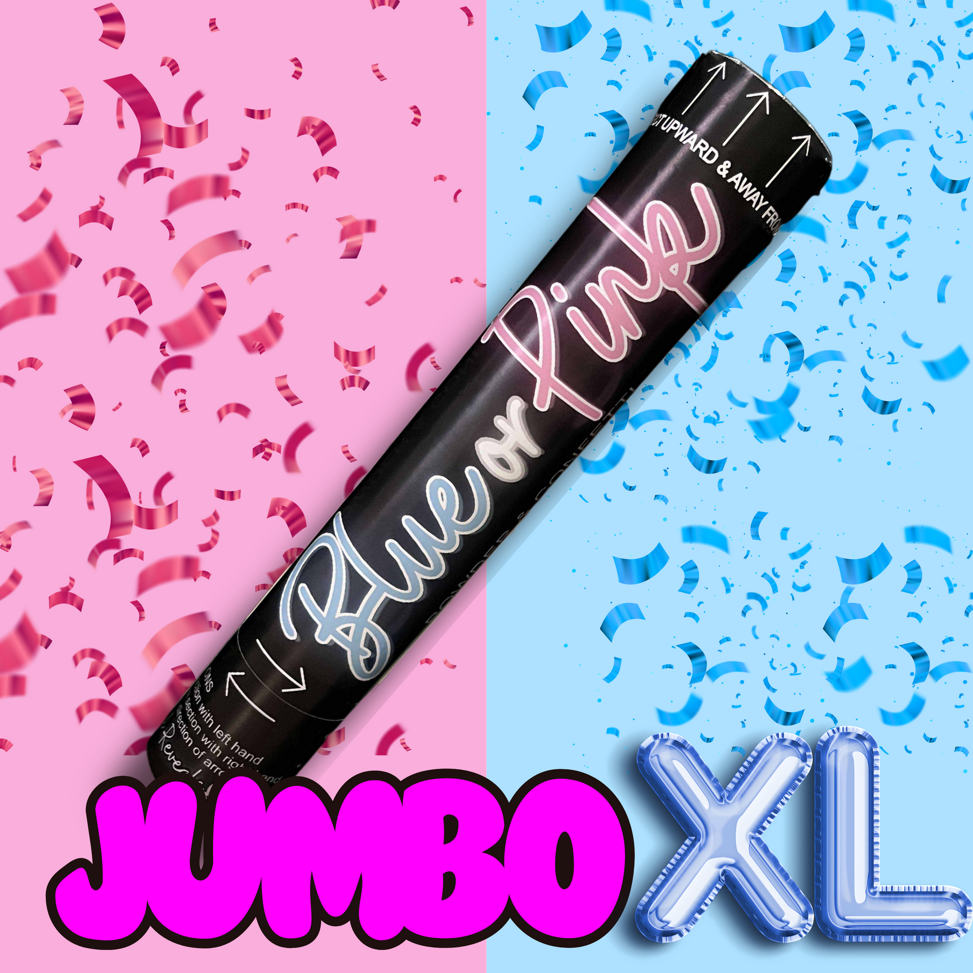 gender reveal idea cannon powder smoke confetti party popper its a boy its a girl sydney australia he or she