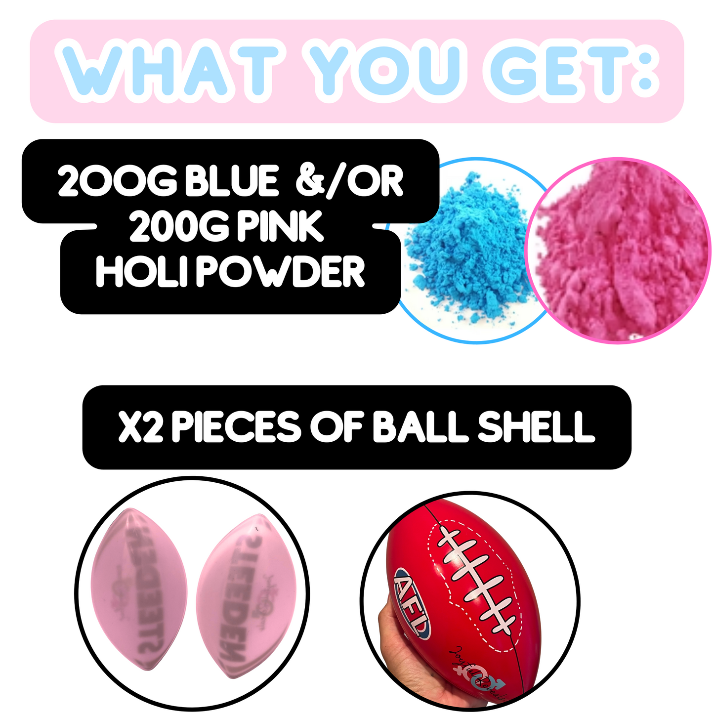 baby boy gender reveal AFL ball he or she sydney australia gender reveal idea baby girl daughter son