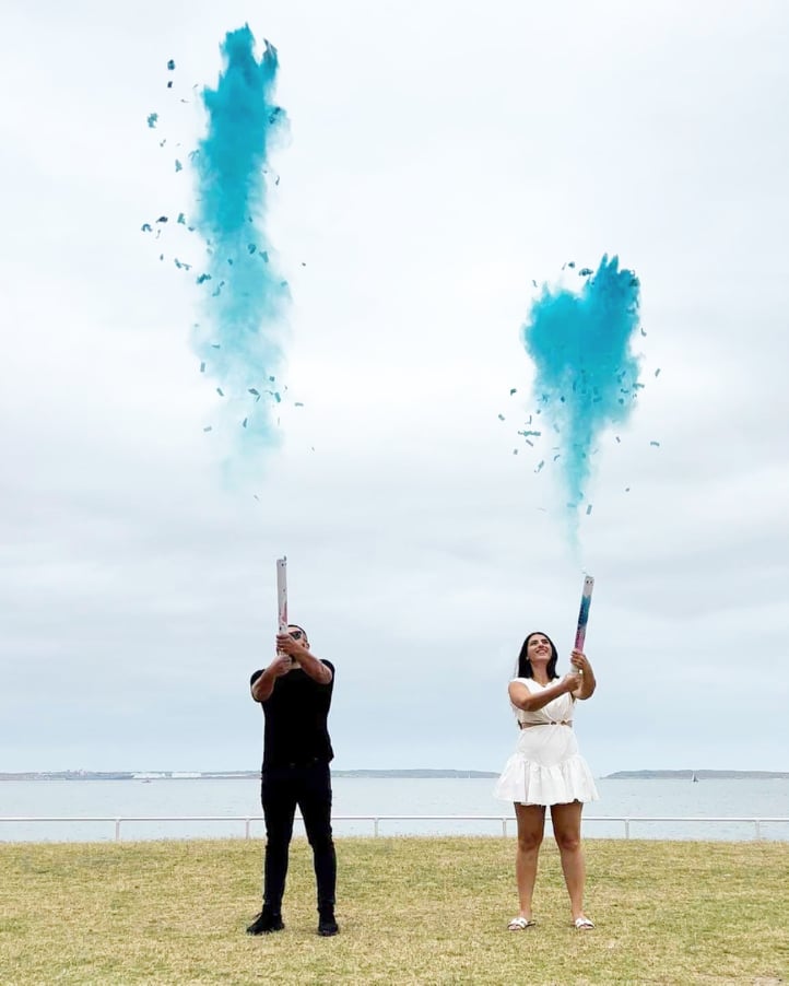 Powder cannon holi powder cannon gender reveal cannon gender reveal powder cannon Australia gender reveal powder cannon Sydney smoke cannon gender reveal smoke cannon pink powder cannon blue powder cannon powder popper smoke popper gender reveal popper baby shower handheld cannon