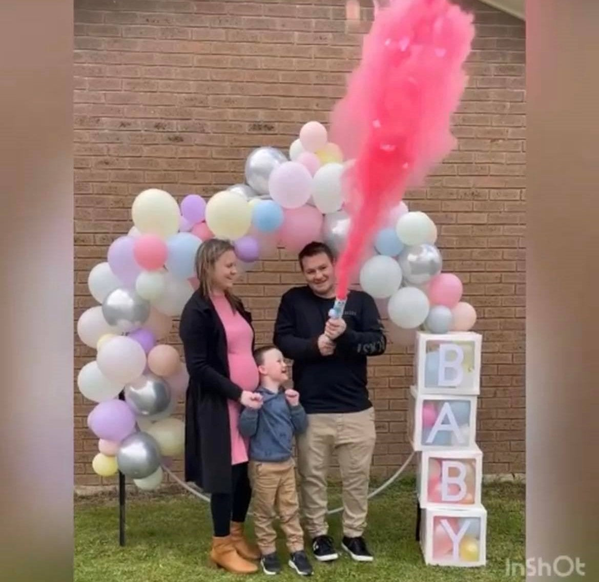 baby shower gender reveal baby balloon prop boxes decorations gender reveal