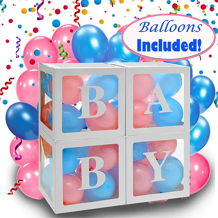 baby shower gender reveal baby balloon prop boxes decorations gender reveal