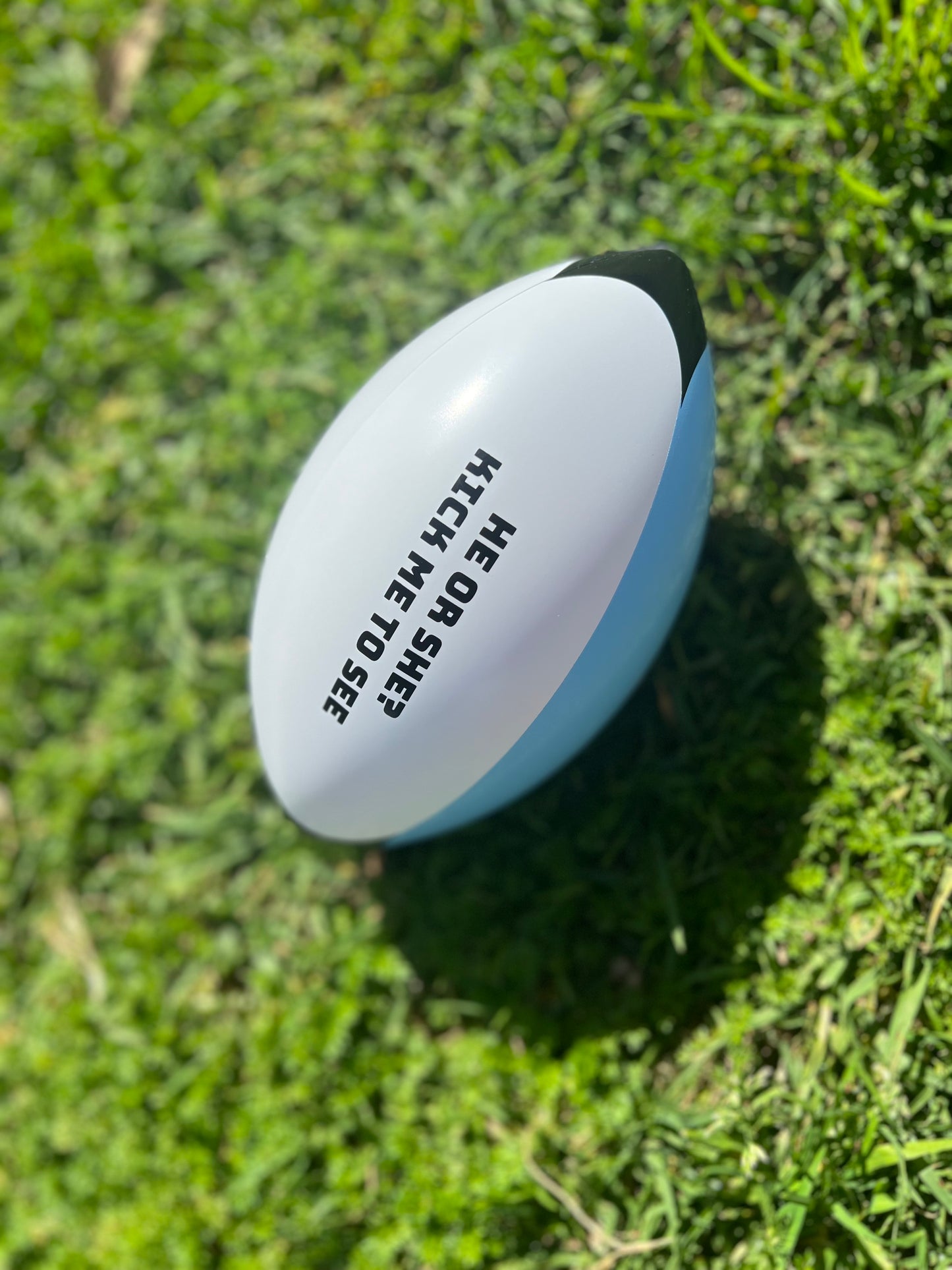 Gender Reveal Blue or Pink Rugby Ball Footy NRL Football NFL AFL League Explosive holi powder smoke