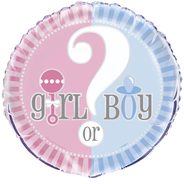 Gender Reveal Foil Balloon β "He or She?" Baby Shower Decoration | Boy or Girl Party Balloon for Gender Reveal Celebration