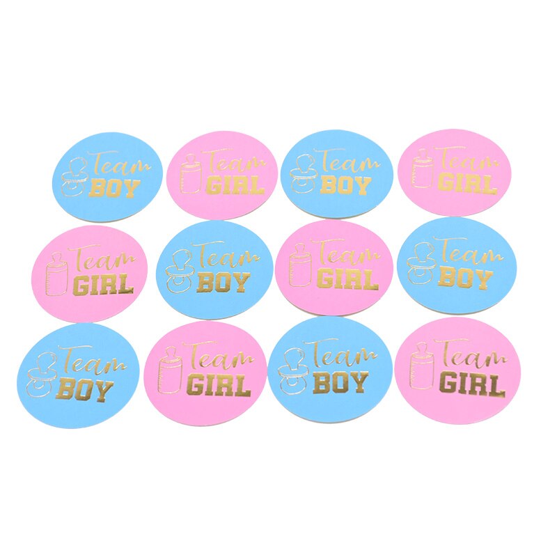 Gender Reveal Stickers Game β Team Boy or Girl? 24 Party Stickers for Baby Shower & Gender Reveal