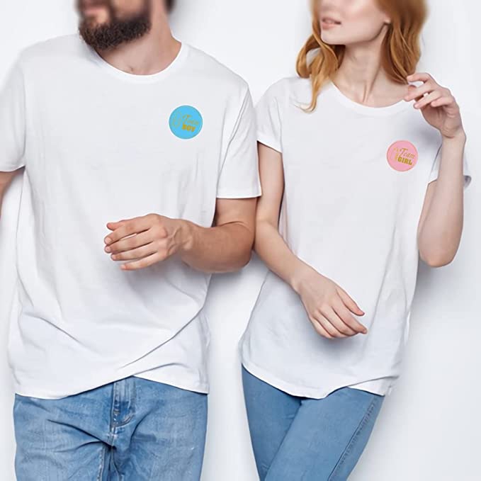 Gender Reveal Stickers Game β Team Boy or Girl? 24 Party Stickers for Baby Shower & Gender Reveal