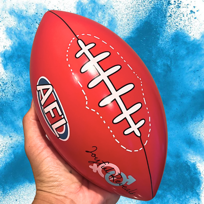 Gender Reveal AFL Ball – Interactive Blue, Pink, or Both Powder Explosion for Baby Reveal – Kick, Smash, or Throw for Unforgettable Gender Announcement