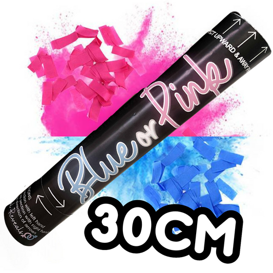 CLEARANCE high fault rate 30cm gender reveal cannon large popper powder smoke or and confetti blue or pink boy or girl please read description!