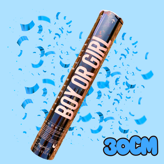 Gender Reveal Powder Cannon popper explosive confetti pink or blue