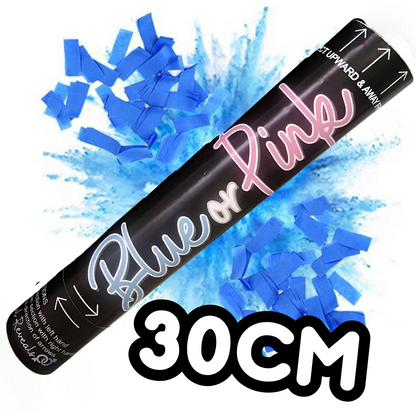 gender reveal idea cannon powder smoke confetti party popper its a boy its a girl sydney australia he or she