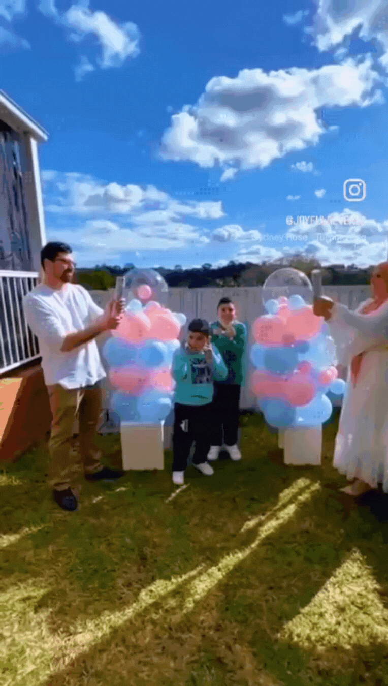 60cm Jumbo Gender Reveal Cannon – Extra Large Popper with Explosive Pink or Blue Powder, Smoke & Confetti for Baby Reveal