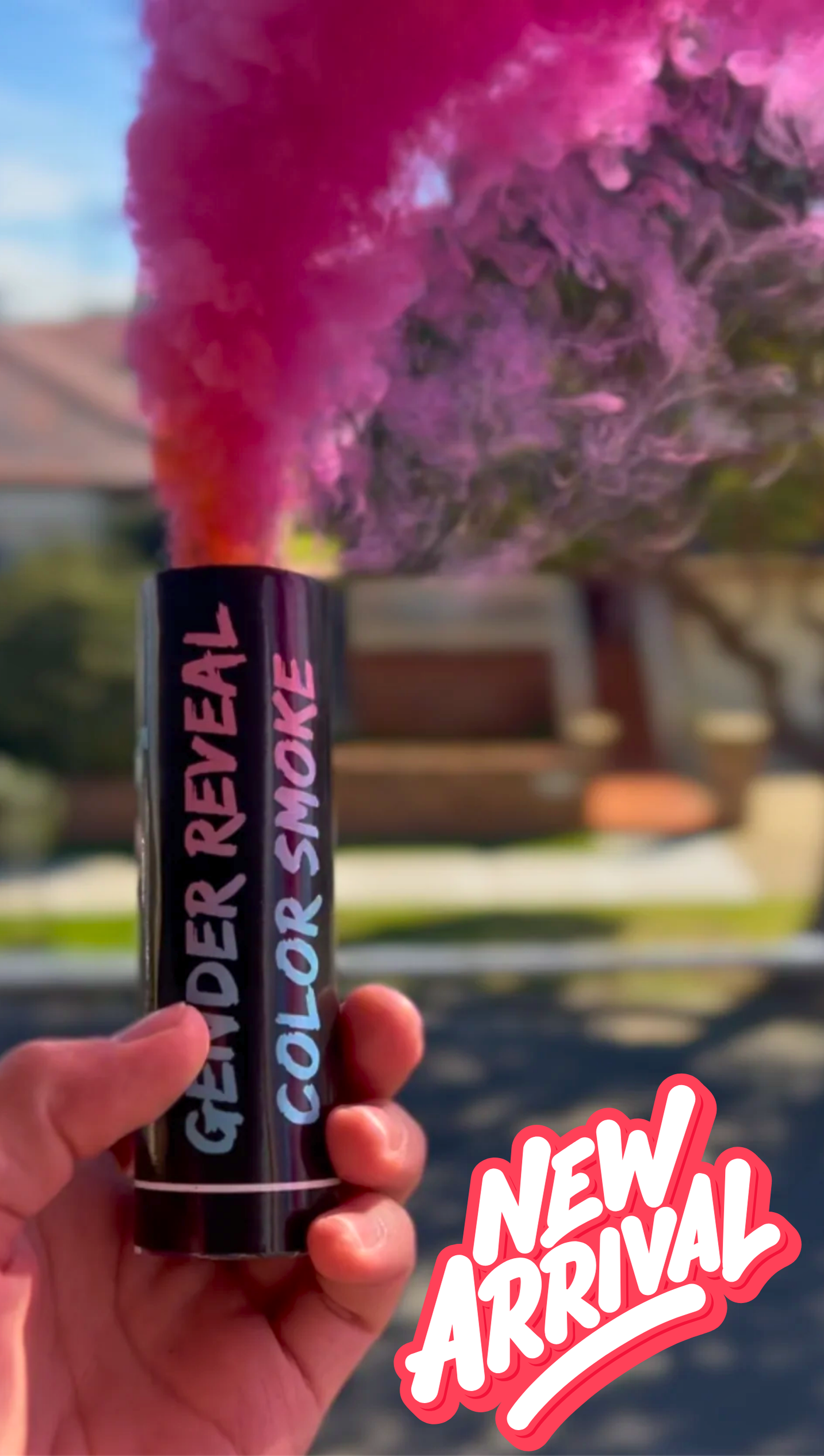 Gender Reveal Smoke Emitter Smoke Bomb Pull String Pink or Blue Outdoor Party Decoration