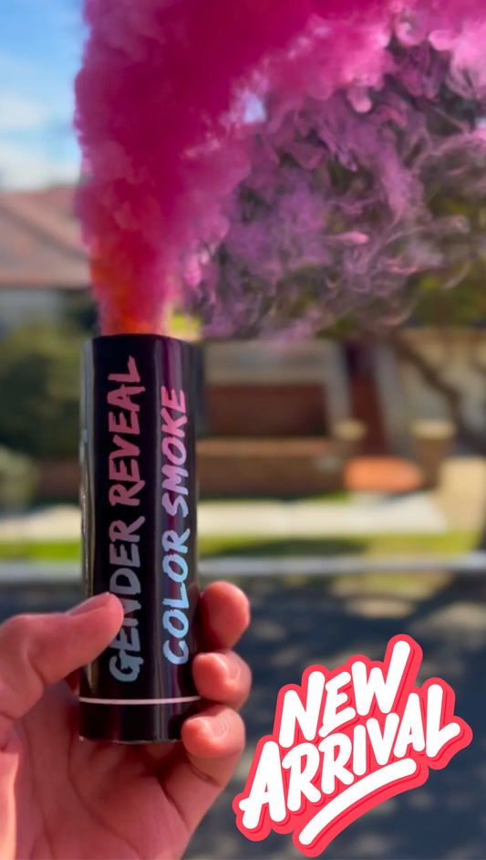 Gender Reveal Smoke Emitter Smoke Bomb Pull String Pink or Blue Outdoor Party Decoration