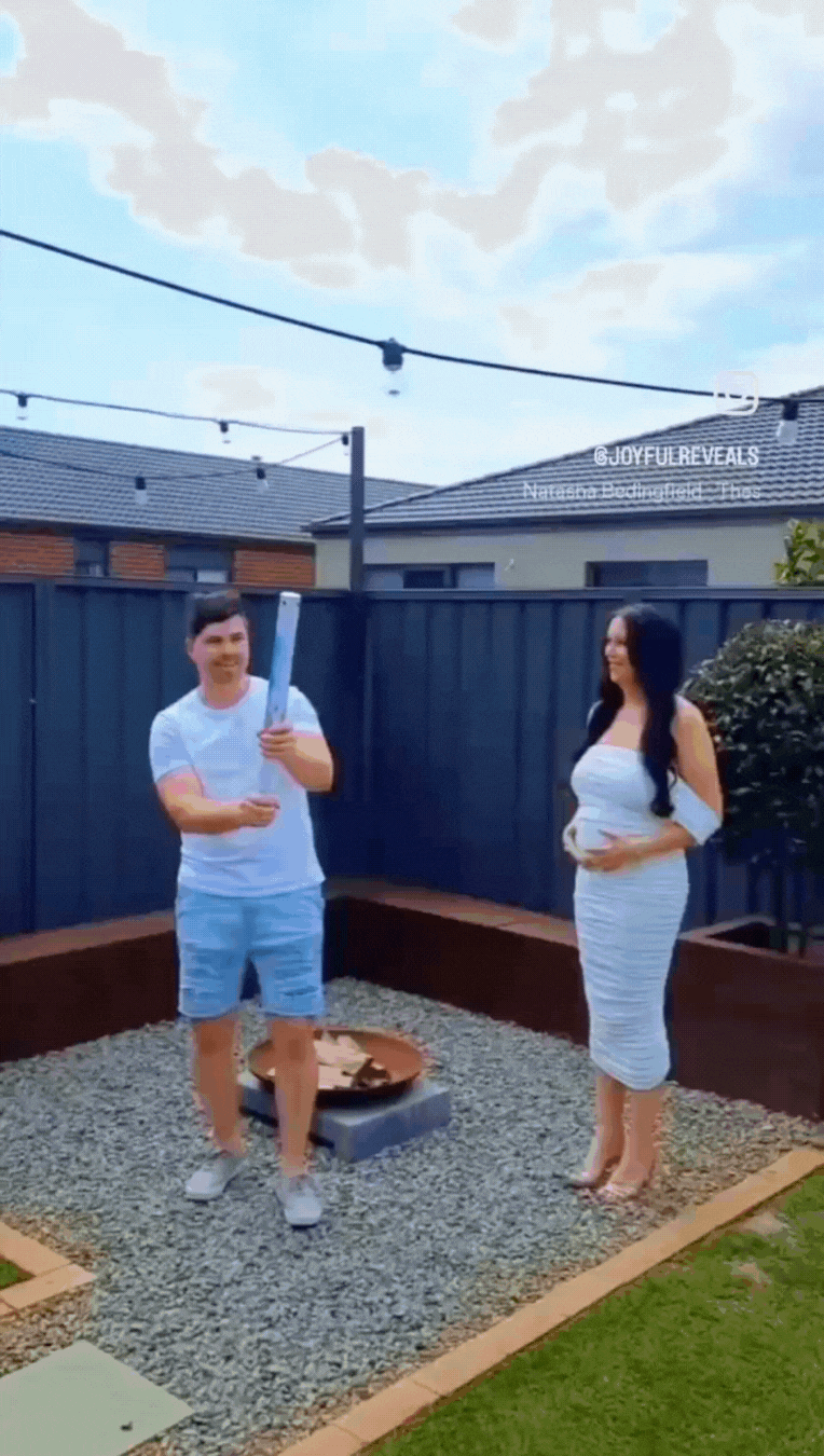 60cm Jumbo Surprise Gender Reveal Popper Cannon – Secret Baby Reveal with Powder Smoke & Confetti Explosion (I Don’t Know the Gender)