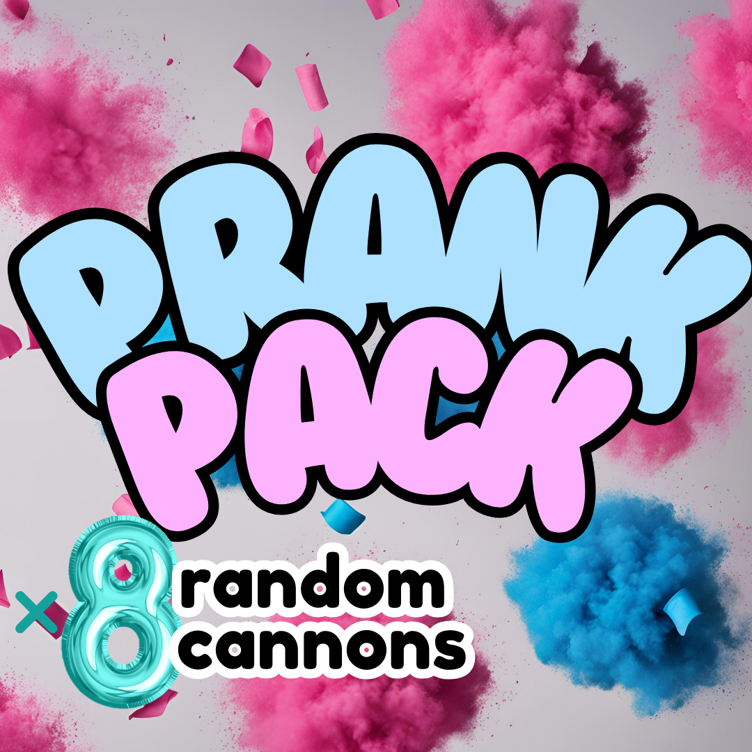 Mega  8  cannon popper pack clearance prank pack please read description gender reveal party