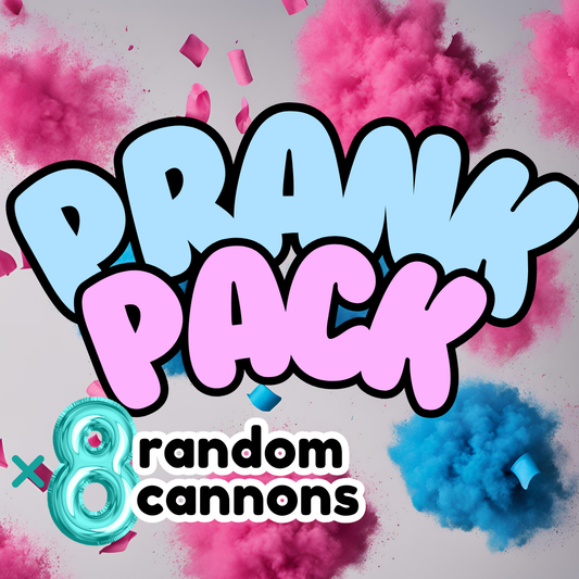 Mega  8  cannon popper pack clearance prank pack please read description gender reveal party
