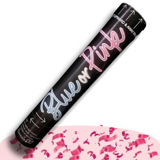 60cm Jumbo "It's a Girl!" Gender Reveal Party Popper Cannon – Extra Large Pink Smoke, Powder & Confetti Explosion for Baby Girl Reveal
