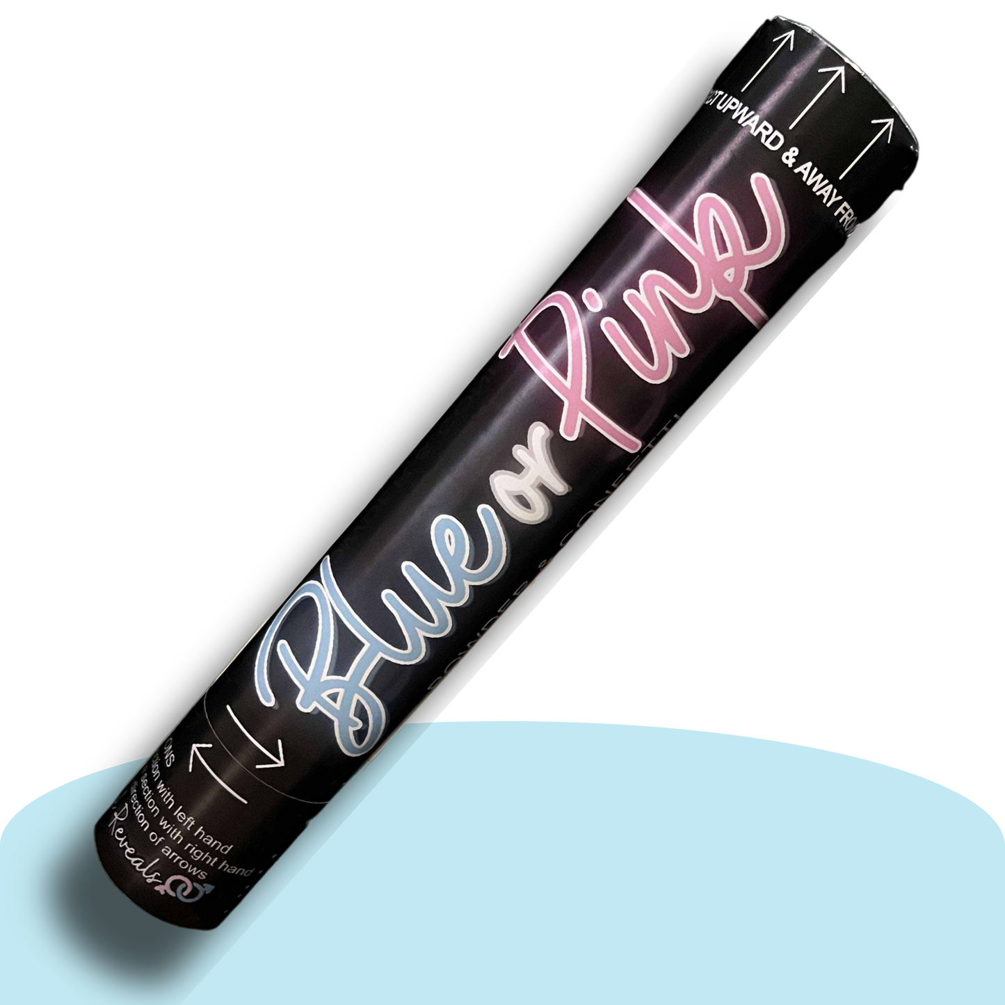 60cm Jumbo "It's a Boy" Gender Reveal Party Cannon – Extra Large Blue Powder Smoke Explosion for Baby Boy Reveal