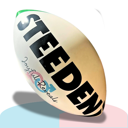 NRL Gender Reveal Rugby Ball – Interactive Blue, Pink, or Both Powder Explosion for Baby Reveal – Kick, Smash, or Throw for Unforgettable Gender Announcement