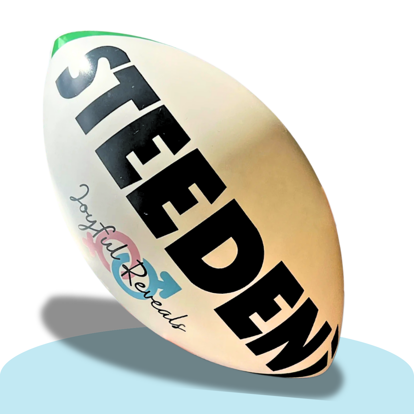 NRL Blue Gender Reveal Rugby Ball – Exploding Holi Powder Smoke | It's a Boy! (Comes Unassembled)