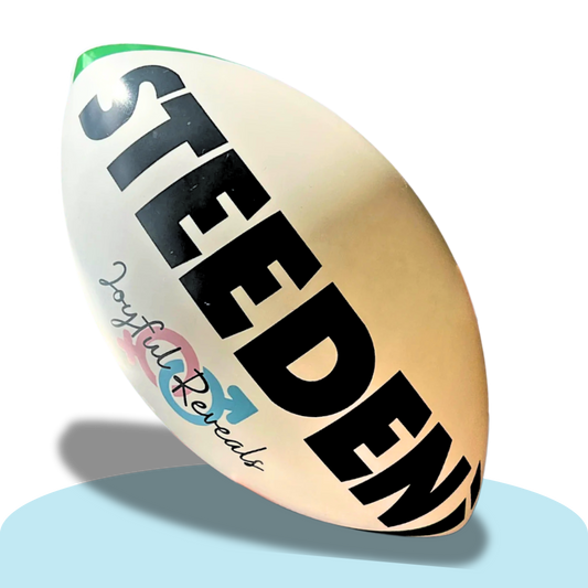 NRL Blue Gender Reveal Rugby Ball – Exploding Holi Powder Smoke | It's a Boy! (Comes Unassembled)