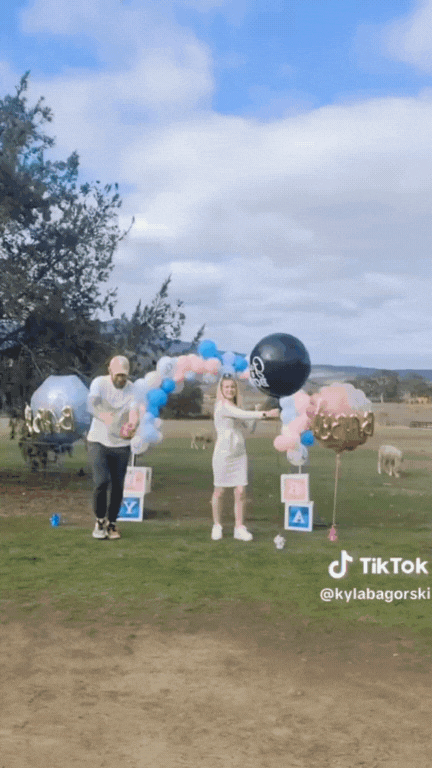 NRL Blue Gender Reveal Rugby Ball – Exploding Holi Powder Smoke | It's a Boy! (Comes Unassembled)