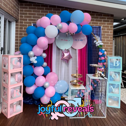 Boy or Girl Balloon Box Props – Perfect Gender Reveal Decoration