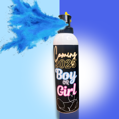gender reveal fire extinguisher jumbo blaster smoke explosive it's a boy it's a girl pink blue baby shower gender reveal idea sydney australia