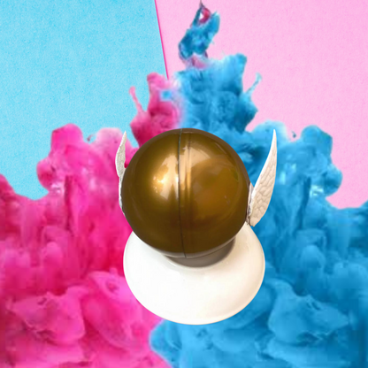 Golden Wizard Gender Reveal Ball – Pink or Blue Powder Explosion – Unique Novelty Reveal Idea