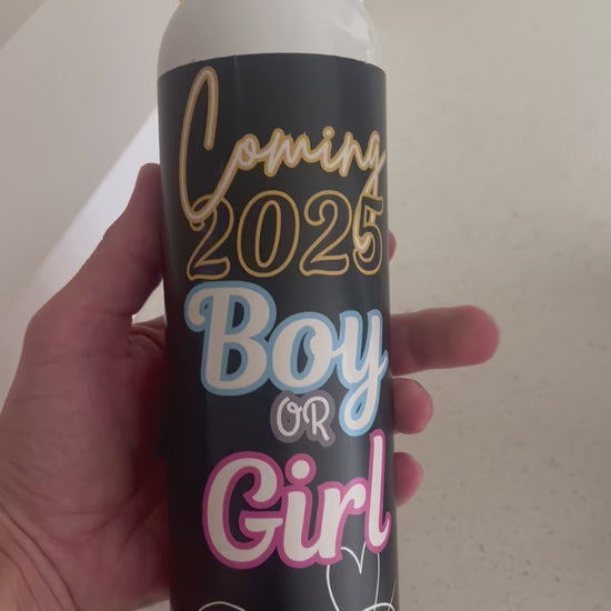 gender reveal fire extinguisher jumbo blaster smoke explosive it's a boy it's a girl pink blue baby shower gender reveal idea sydney australia