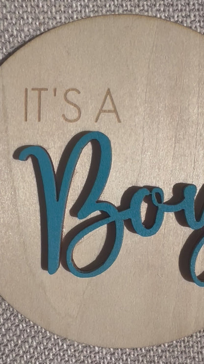 Gender Reveal Plaque Its a Girl Sign Its a Boy Sign decoration wooden baby shower decor