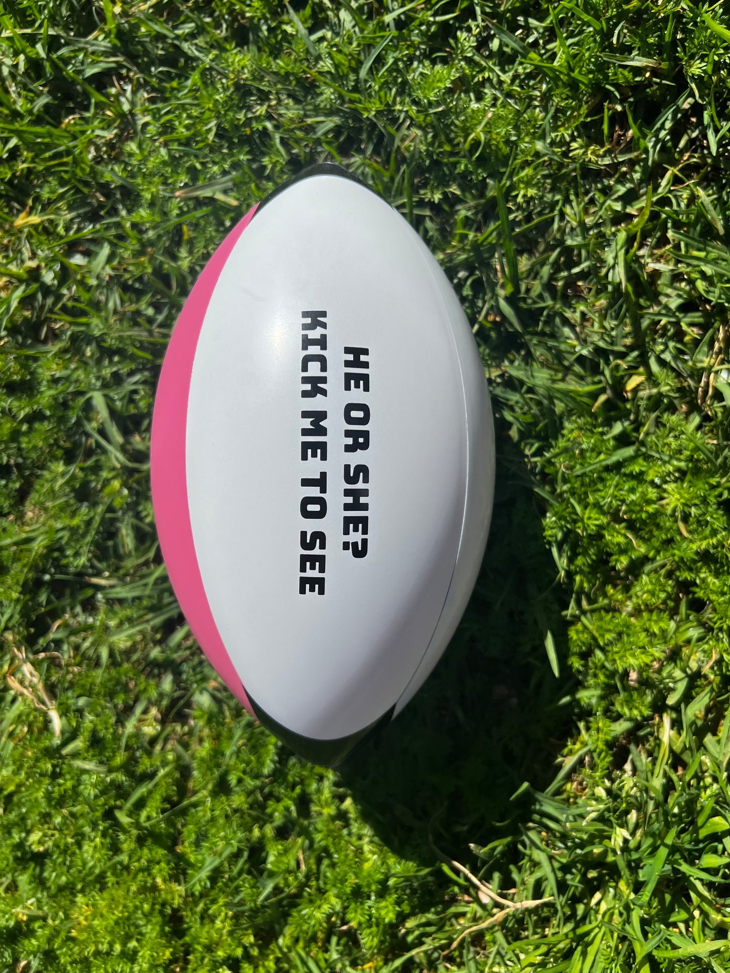 Gender Reveal Blue or Pink Rugby Ball Footy NRL Football NFL AFL League Explosive holi powder smoke