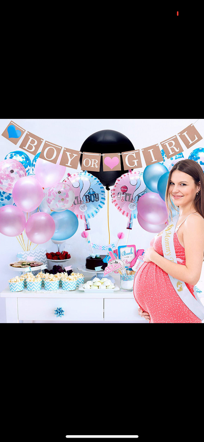 Gender Reveal Foil Balloon – "He or She?" Baby Shower Decoration | Boy or Girl Party Balloon for Gender Reveal Celebration