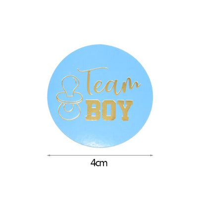 Gender Reveal Stickers Game – Team Boy or Girl? 24 Party Stickers for Baby Shower & Gender Reveal